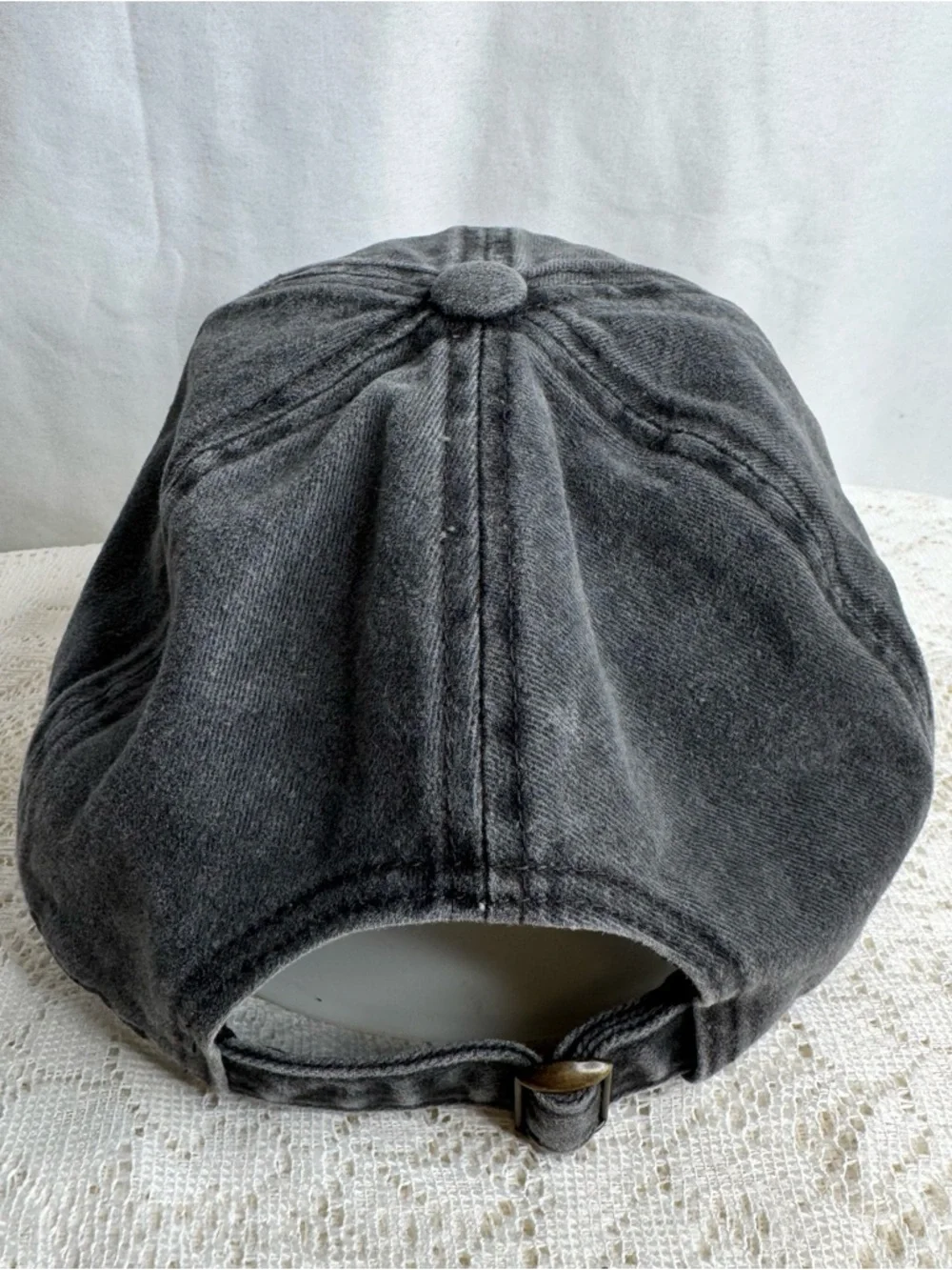 Rae Dunn “Be Kind” Gray Distressed Baseball Cap Adjustable Women’s Hat - Picture 7 of 12